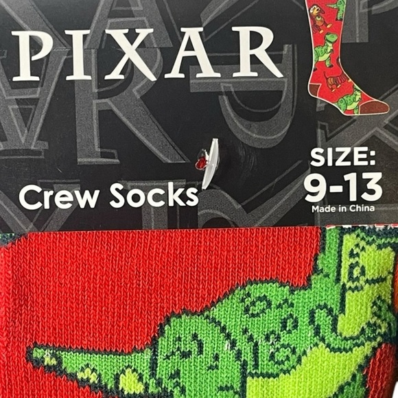 Men's Crew Socks 4pk Pixar/Disney TOY STORY: Buzz, Woody, Rex, Slinky & Aliens - Picture 3 of 9